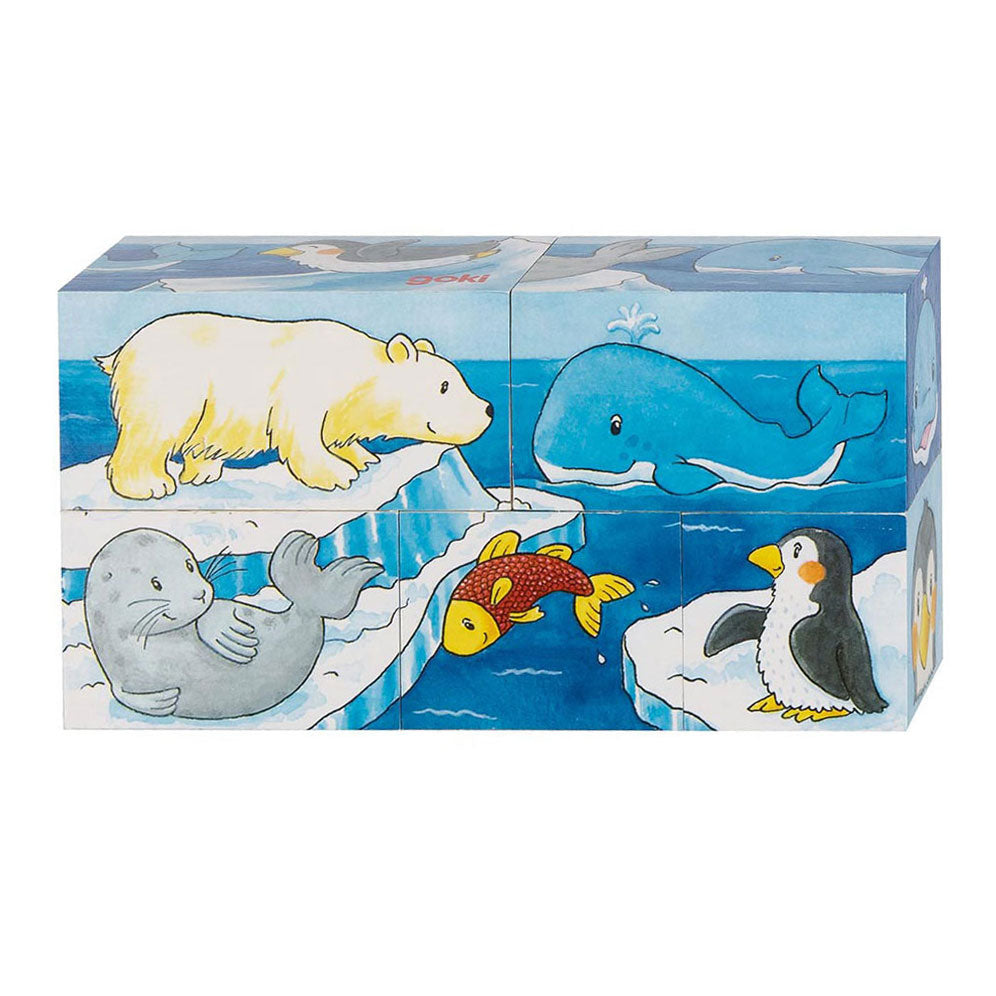 De Goki Holz Block Puzzle Safari, 5st.