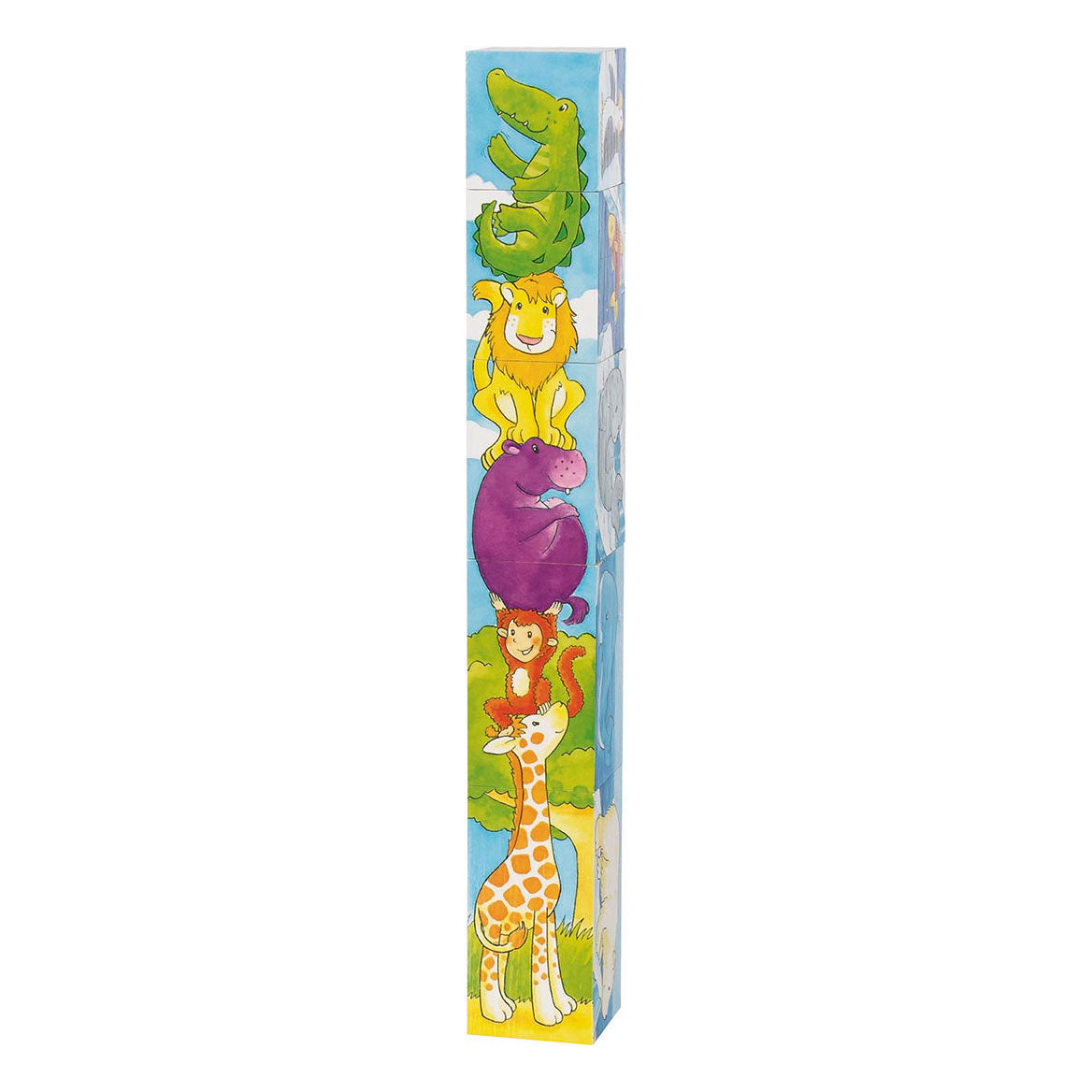 De Goki Holz Block Puzzle Safari, 5st.