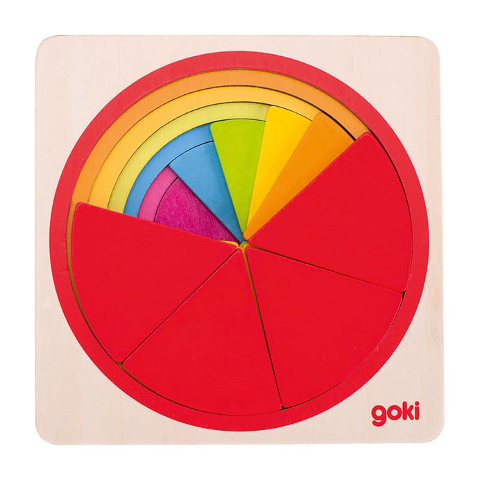 Goki Wooden Layer Puzzle Circle, 21e.