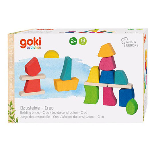 Goki wooden building blocks creo, 14dlg.