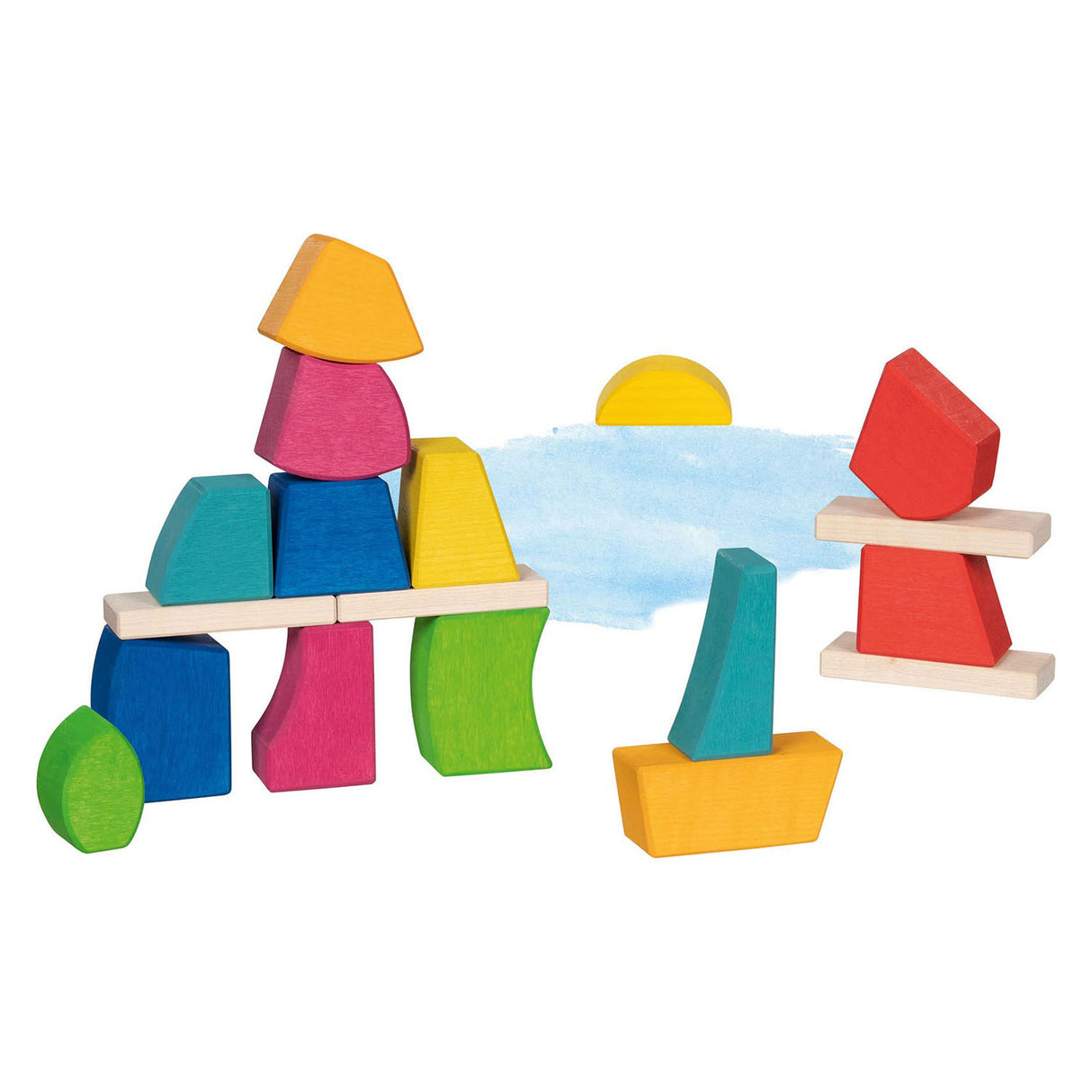 Goki Wooden Building Blocks Creo, 14dlg.