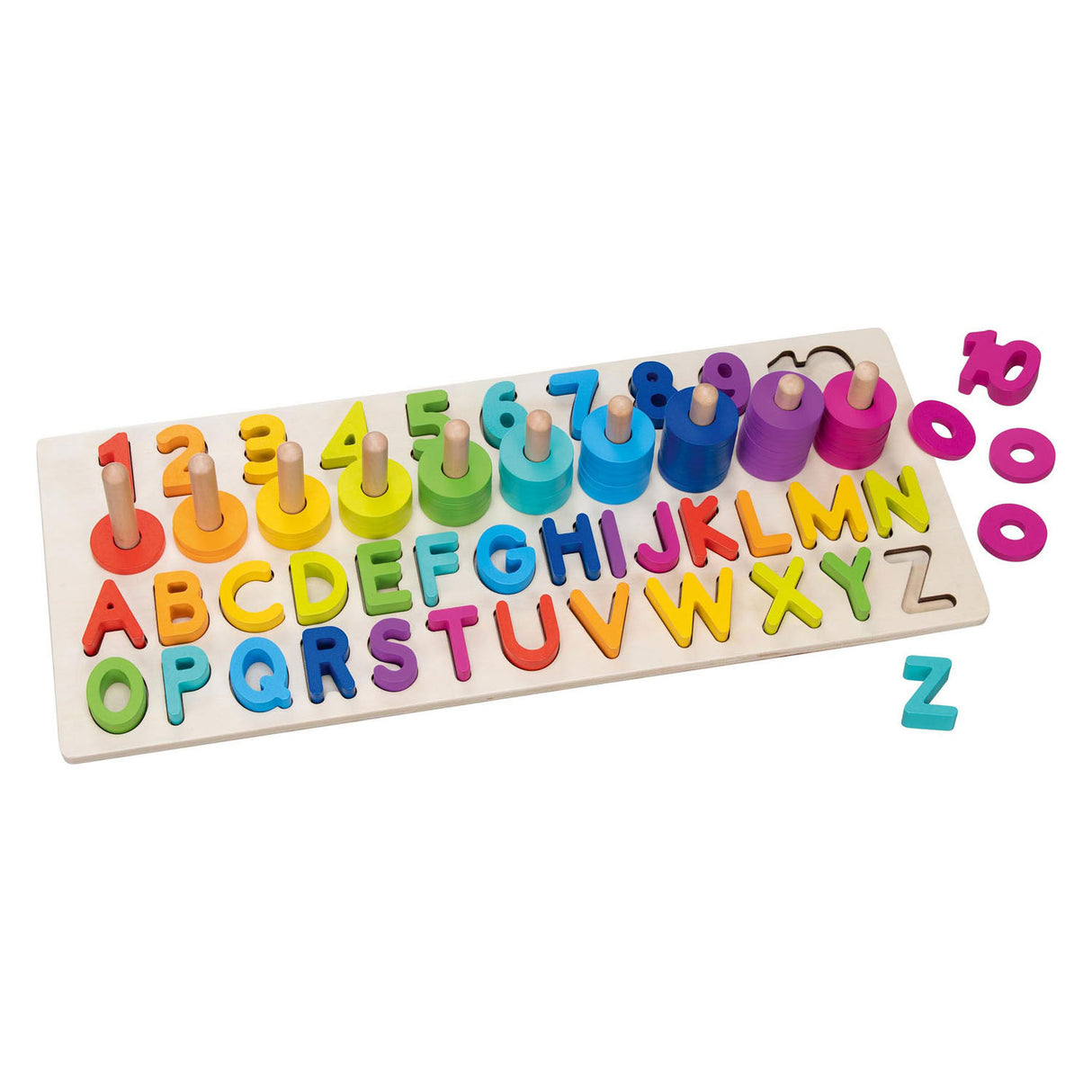Goki wooden alphanumeric puzzle, 91 pcs.