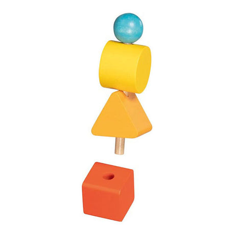 Goki wooden activity cube beatbox and motor skills spiral