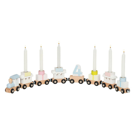 Goki wooden birthday train, 10pcs.