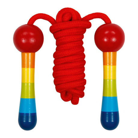 Goki wooden skipping rope rainbow, 200cm