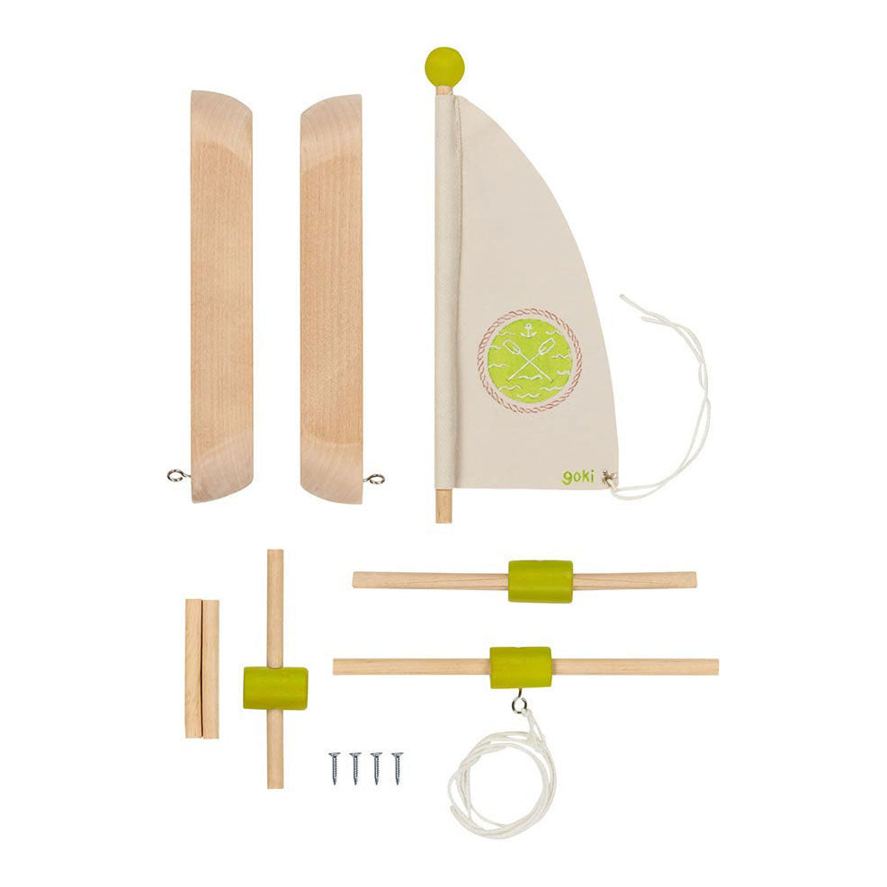 Goki wooden catamaran kit, 11dlg.