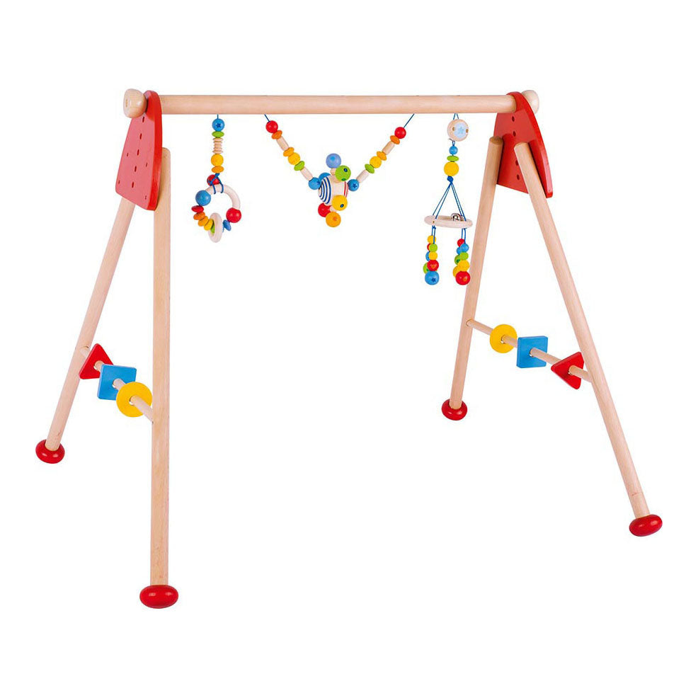 Goki trä baby gym regnbåge