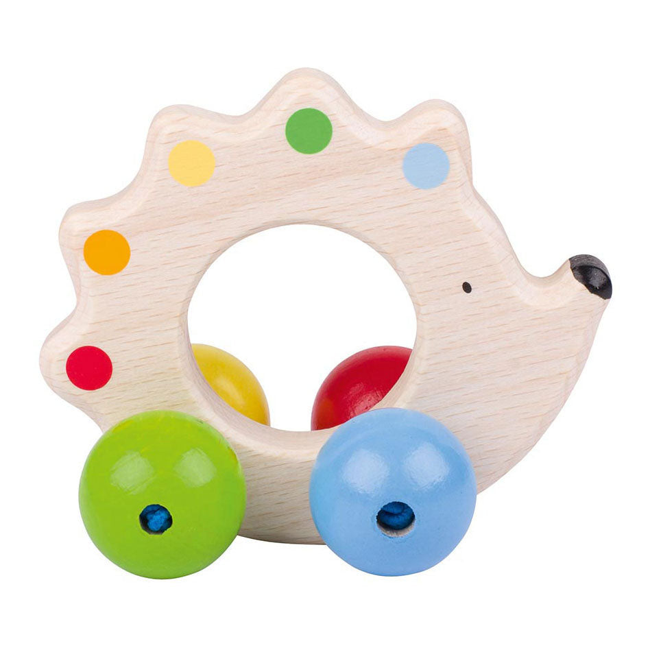 Goki Wooden Grippring Hedgehog Color