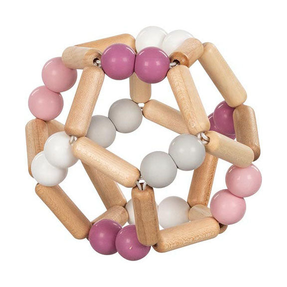 Goki Wood Gripping Elastic Ball Pink