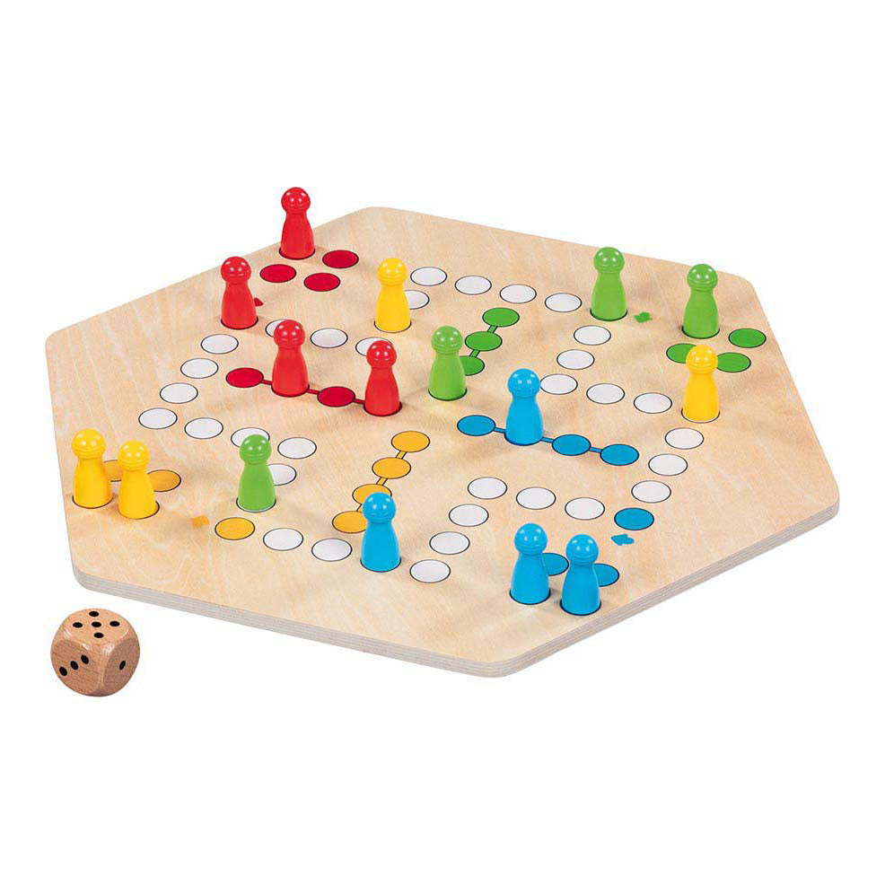Goki Holz Ludo Spill 6 Spiller