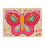 Goki farétegű puzzle pillangó, 5 db.