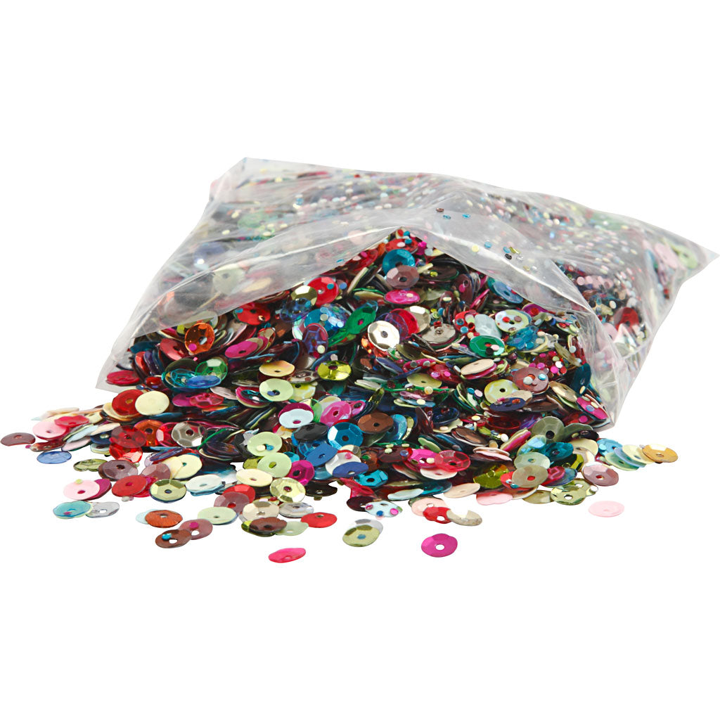 Creativ Company sequins round, 100 grams