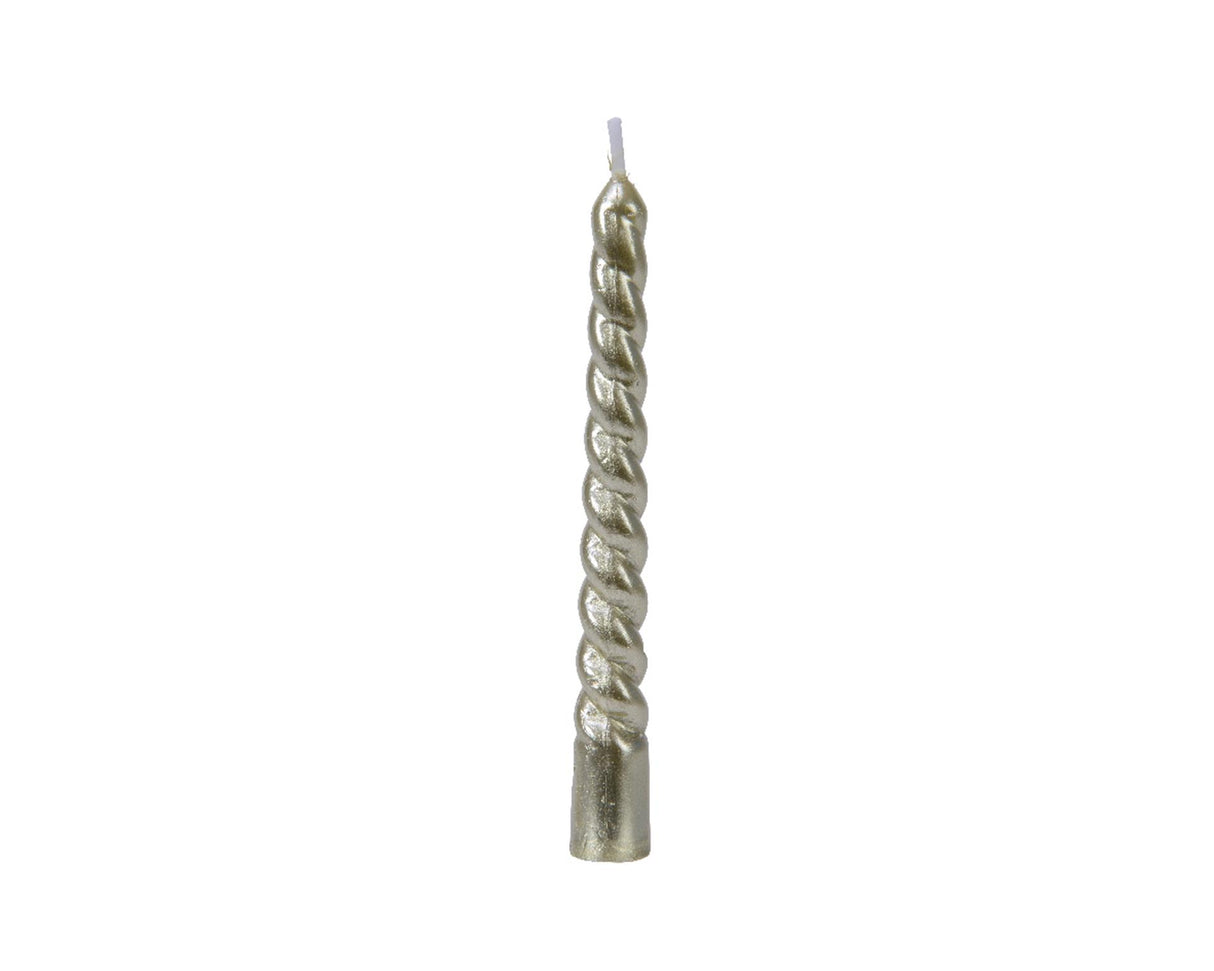 Decoris Christmas tree candle gold ø1.2x10cm set of 8