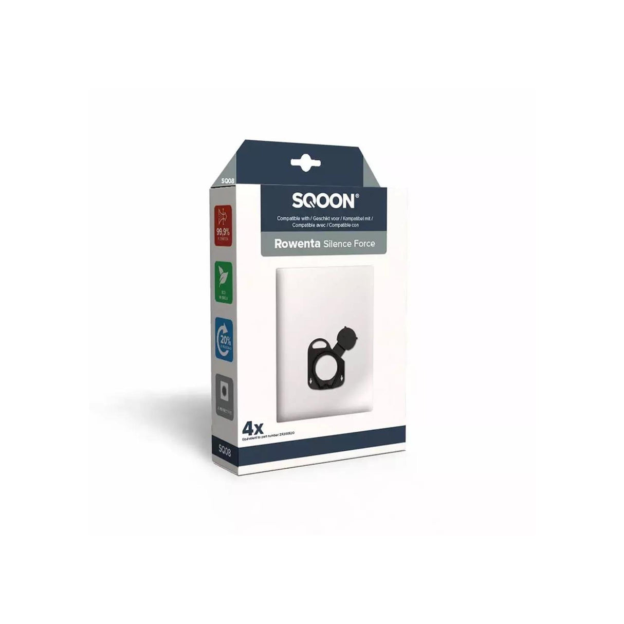 Sqoon vacuum cleaner bag rowenta silence force