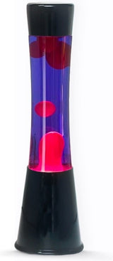 I-total Lavalampe - Lavalampe - Stëmmungslampe - 40x11 cm - Glas Aluminium - 30w - Purple mat rosa Lava - Schwaarz - xl2347
