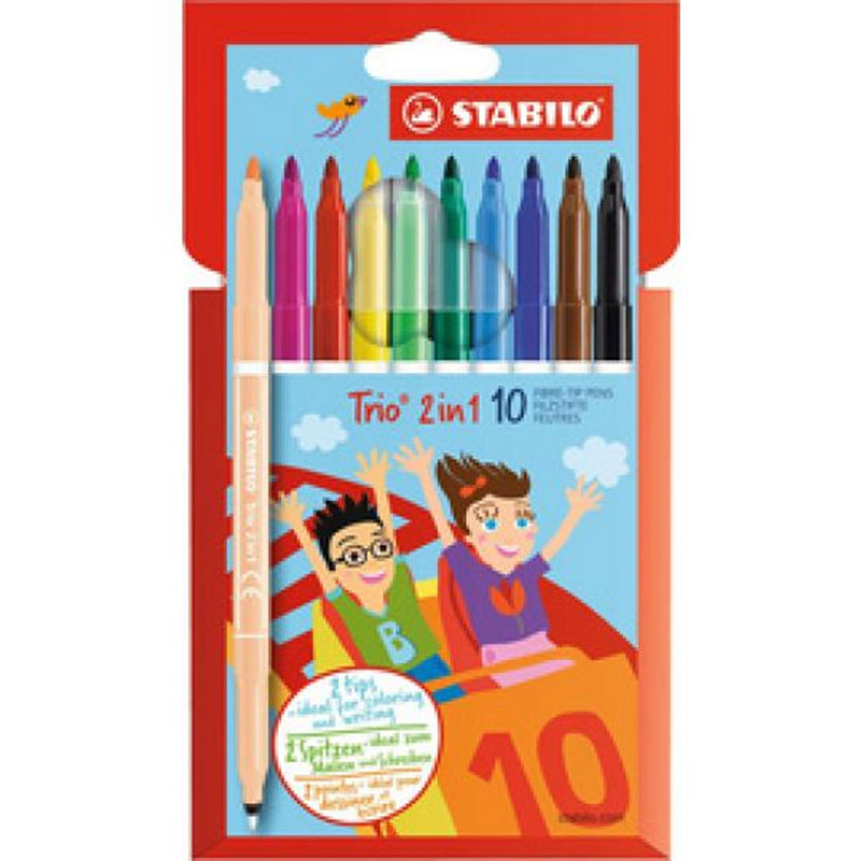 Stabilo Trio 2 an 1 Filzstift Case 10