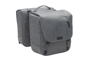 Nova Double - Double bicycle bag, gray, water -repellent