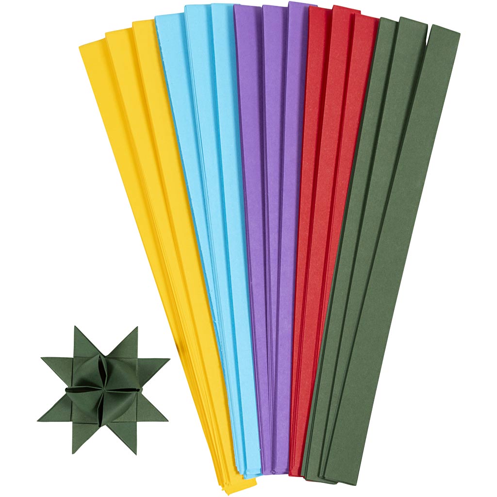 Creativ company braiding strips, l: 45 cm, d 6.5 cm, w: 15 mm, various colors, 500 pieces 1 box