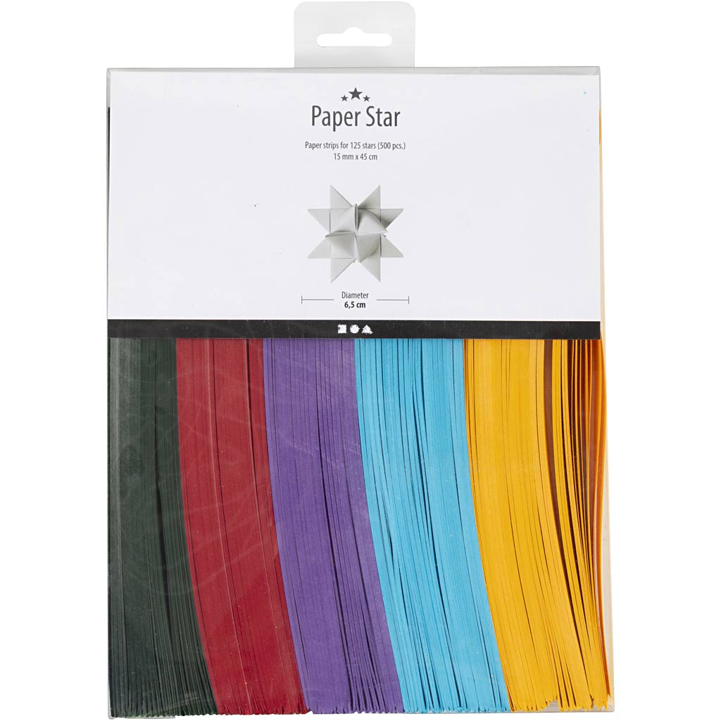 Creativ company braiding strips, l: 45 cm, d 6.5 cm, w: 15 mm, various colors, 500 pieces 1 box