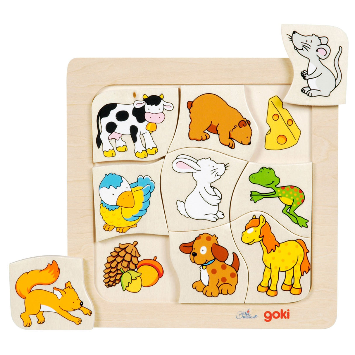 Goki wooden jigsaw? Who eats what?