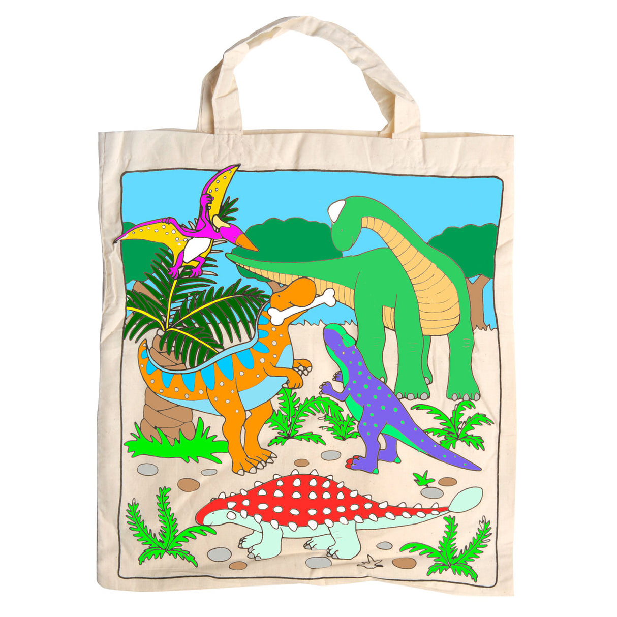 Goki Cotton Bag Dinosaurus