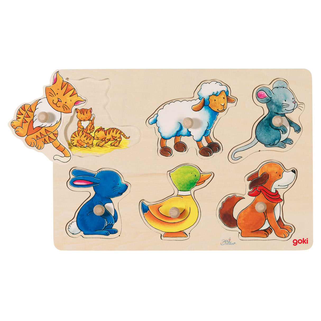 Goki Wooden Nick Puzzle Mother And Child