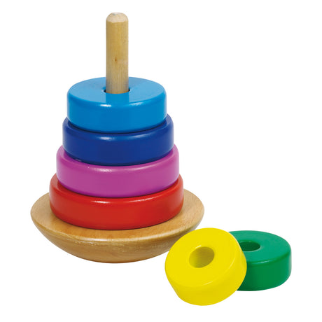Goki staplingstorn h12cm, 8-delat, i trä, 2+