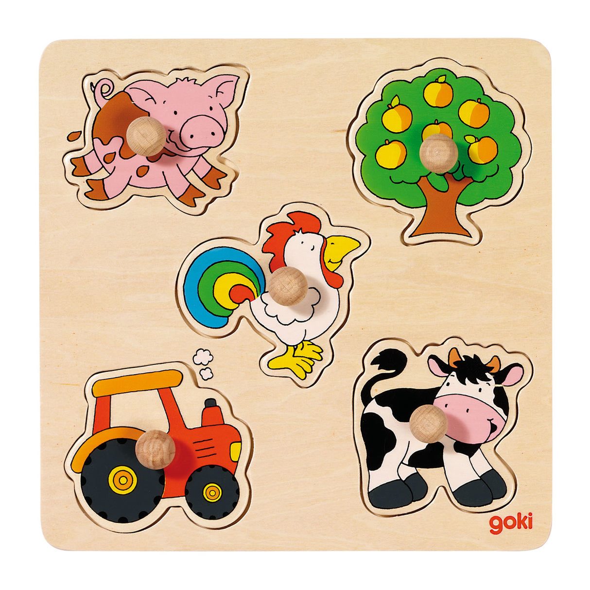 Goki Wooden Nick Puzzle Farm