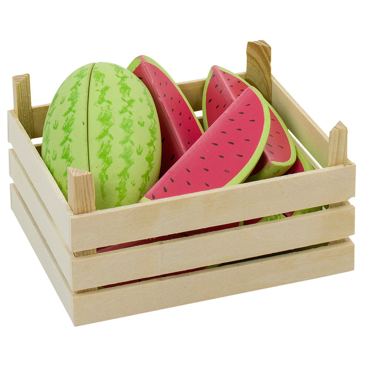 Goki wooden melons in coffin, 12dlg.