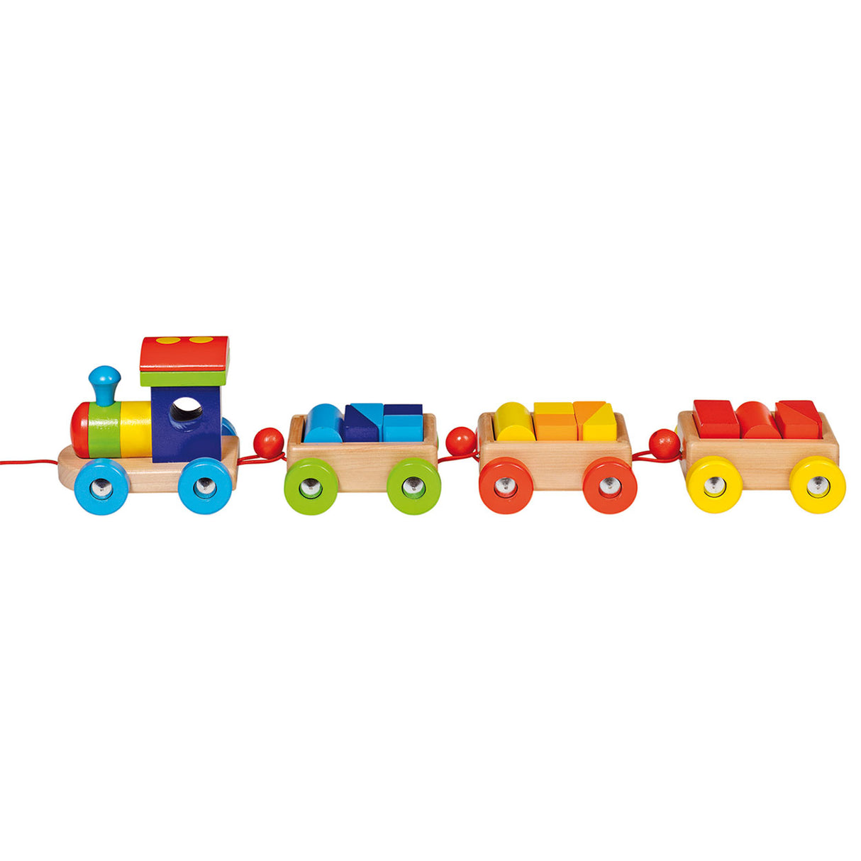 Goki Wooden Train con blocchi