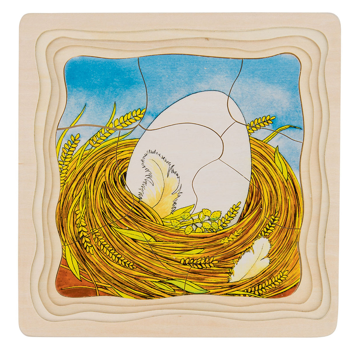 Goki Wood Layer Puzzle Chicken