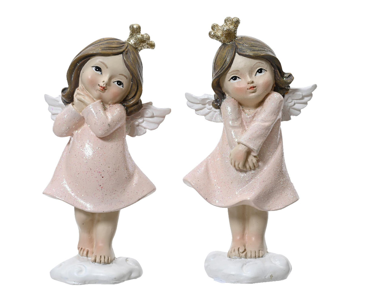 Decoris Statue Engel Polyresin rosa 10,5cm