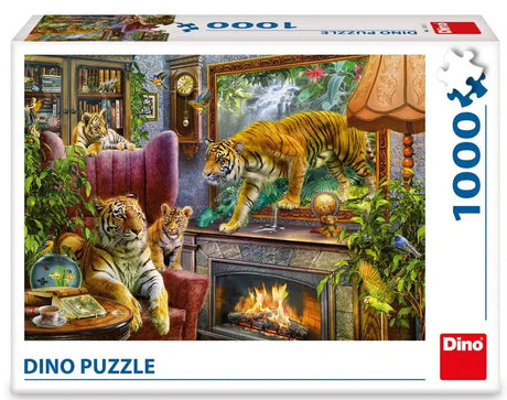 Dinotoys dinosaur puzzle tigers in the living room - 1000 pieces
