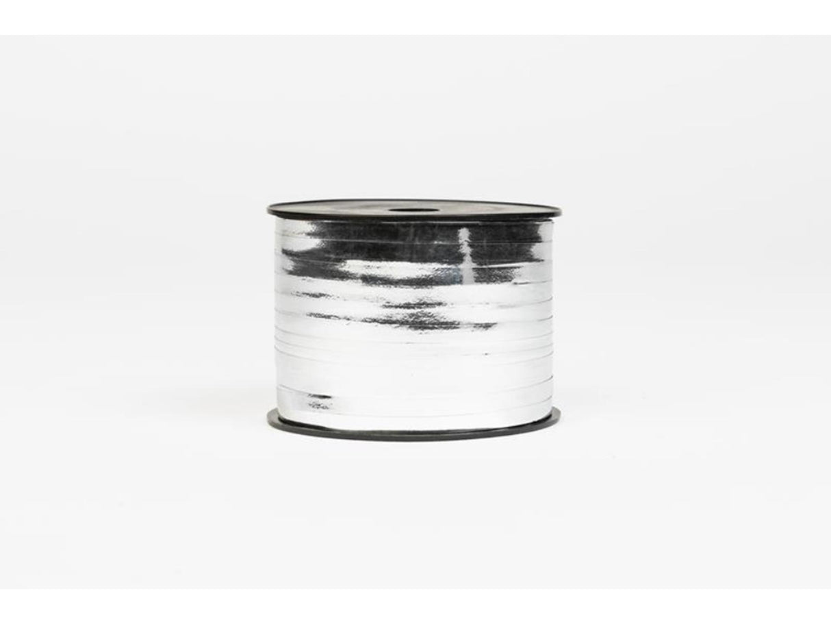 Globos curling ribbon 250mx5mm metallic silver
