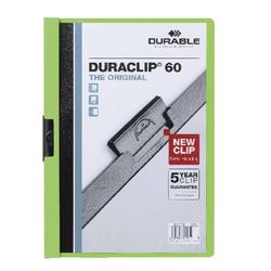 Lever arch files durable plastic A4 22.5x31cm green sliding clamp capacity 6 mm