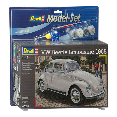 Modelová sada Revell - Volkswagen Beetle Limousine 68 - vrát. základné farby laku