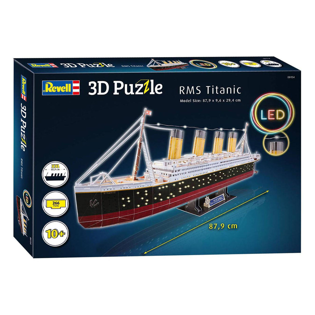 Revell 3D puzzle building kit - RMS Titanic LED Edition 266pcs.