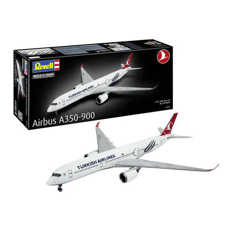Revell modelio komplektas - airbus a350-900 turkish Airlines 1:144 - 120vnt.