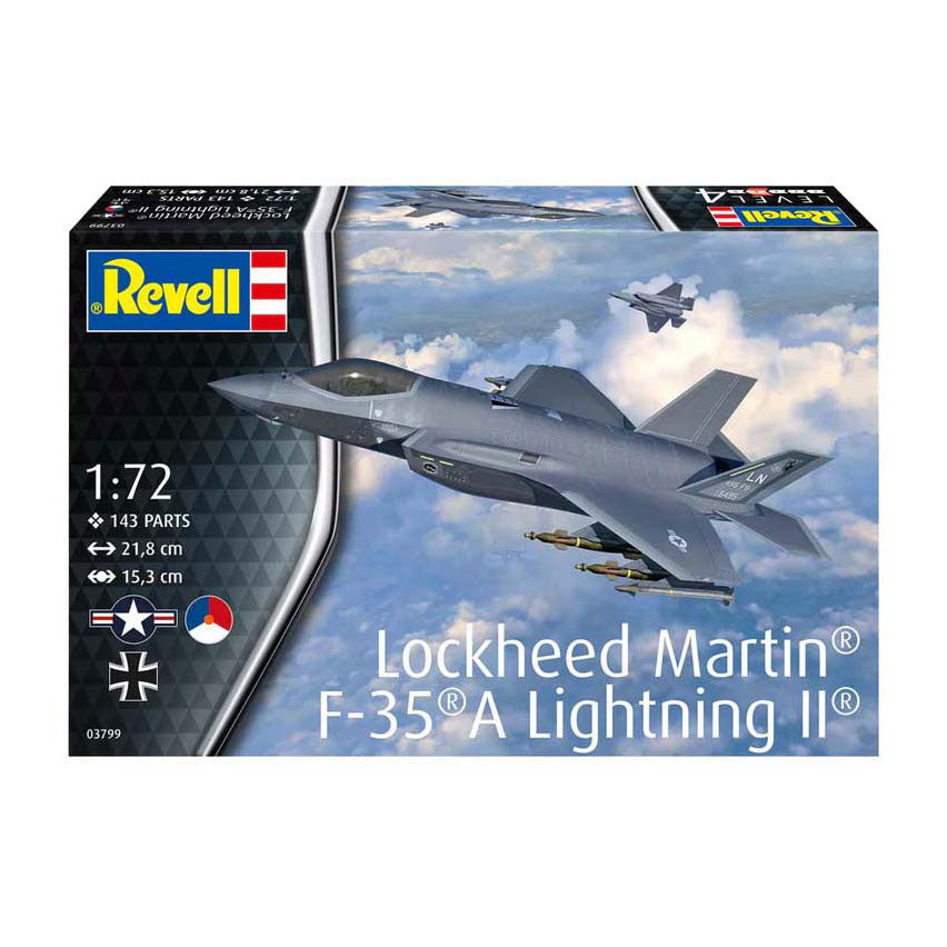 Stavebnice modelu Revell - lockheed martin f35 a lightning ii 1:72 - 143ks.