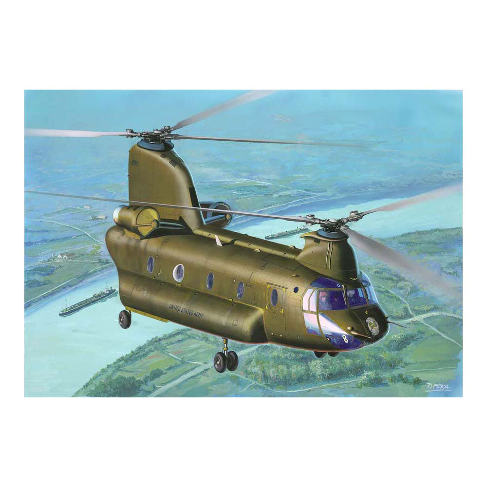 Revell model building kit military vehicles - 03825 ch-47d chinook heli plastic - 1:144 - model making