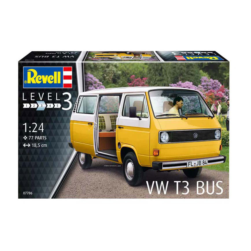 Revell model kit - vw t3 bus 1:25 - 77 parts.