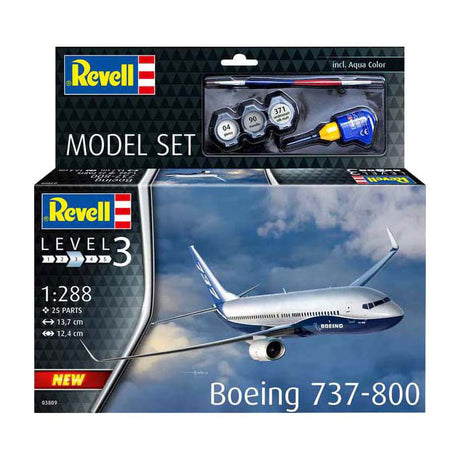 Revell modellkészlet - boeing 737-800 1:288 - 25 db.