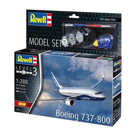 Revell modellkészlet - boeing 737-800 1:288 - 25 db.