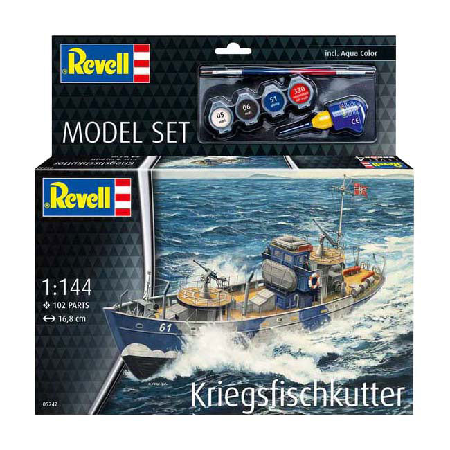 Revell model kit - kfk (kriegsfischkutter) 1:144 - 102 pcs.