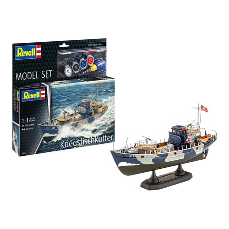 Revell model kit - kfk (kriegsfischkutter) 1:144 - 102 pcs.