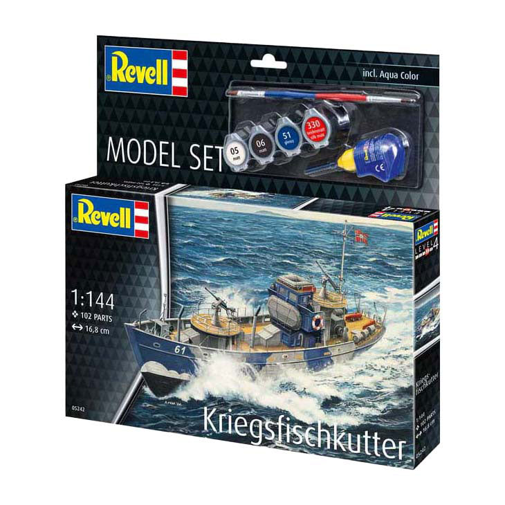 Revell model kit - kfk (kriegsfischkutter) 1:144 - 102 pcs.