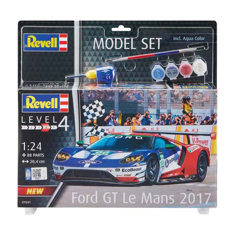 Trealamh samhail Revell - ford gt le mans 1:24 - 88pcs. - san áireamh. dathanna péint bhunúsacha