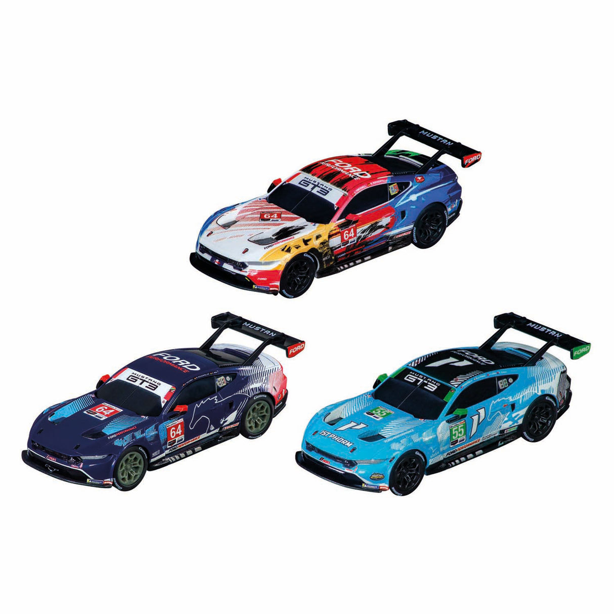 Carrera pull back ford mustang gt3 1:43 - 3 pcs.