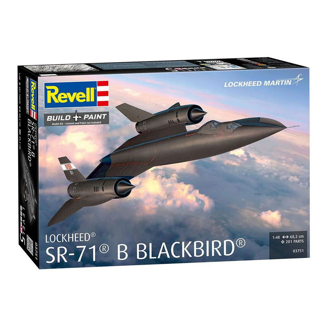 Revell model kit Lockheed SR-71B Blackbird 1:48 - 201pcs