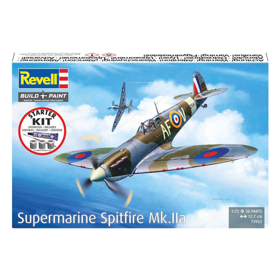 Revell model kit starter kit spitfire mk.iia 1:72 - 38pcs.